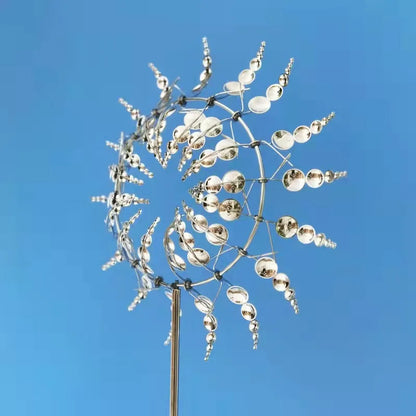 Magical Kinetic Metal Windmill Spinner Unique Wind Powered Catchers Creative Patio Garden Lawn Outdoor Courtyard Decoration
