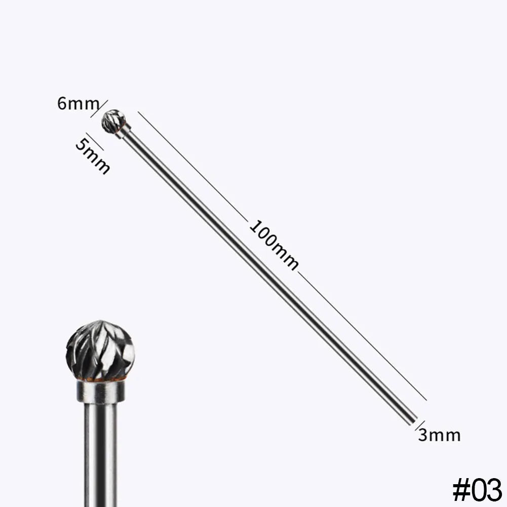 Extra Long 100mm Rotary Rasp File Carving Grinder Abrasive Tools Carbide Burr Alloy Bits Milling Cutter Drill For Metal Wook