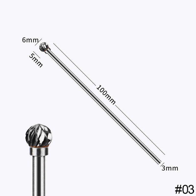 Extra Long 100mm Rotary Rasp File Carving Grinder Abrasive Tools Carbide Burr Alloy Bits Milling Cutter Drill For Metal Wook
