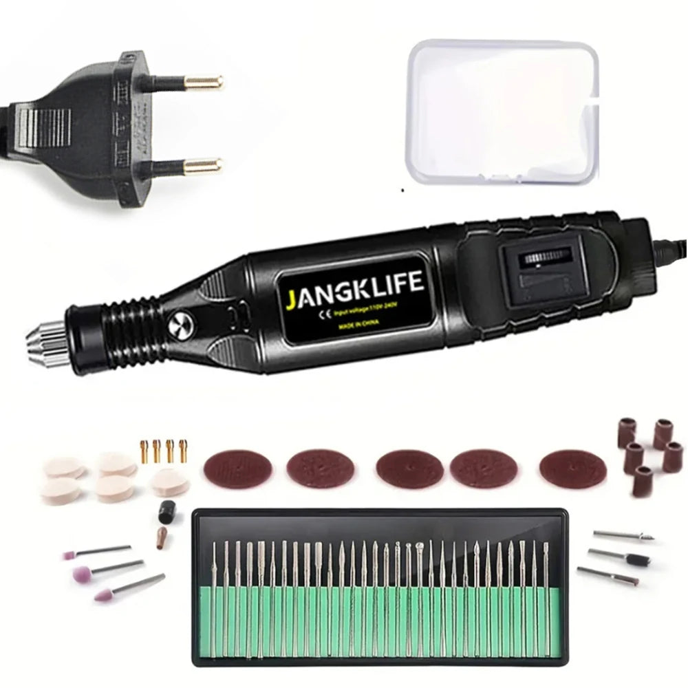 9V Mini Drill Electric Carving Pen Variable Speed Rotary Tools Kit Engraver for Grinding Polishing
