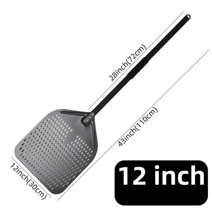 6&12 13 14  Inch Pizza Perforated Shovel Paddle Pizza Oven Turning Peel Hard  Anodized Pizza  Baking Kitchen Tool Spatula