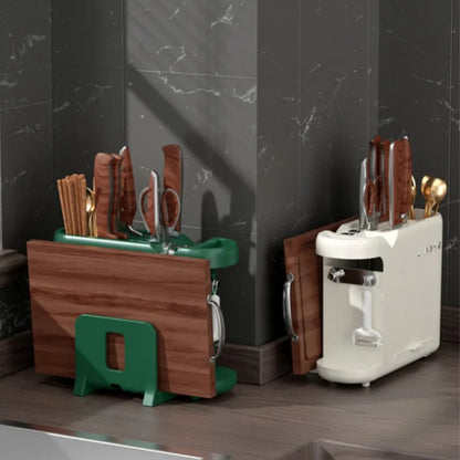 Multifunction Knife Holder Cutting Board Stand Knife Stand Household Holder Knife Desktop Stand Kitchen Tool Utensil Organizer