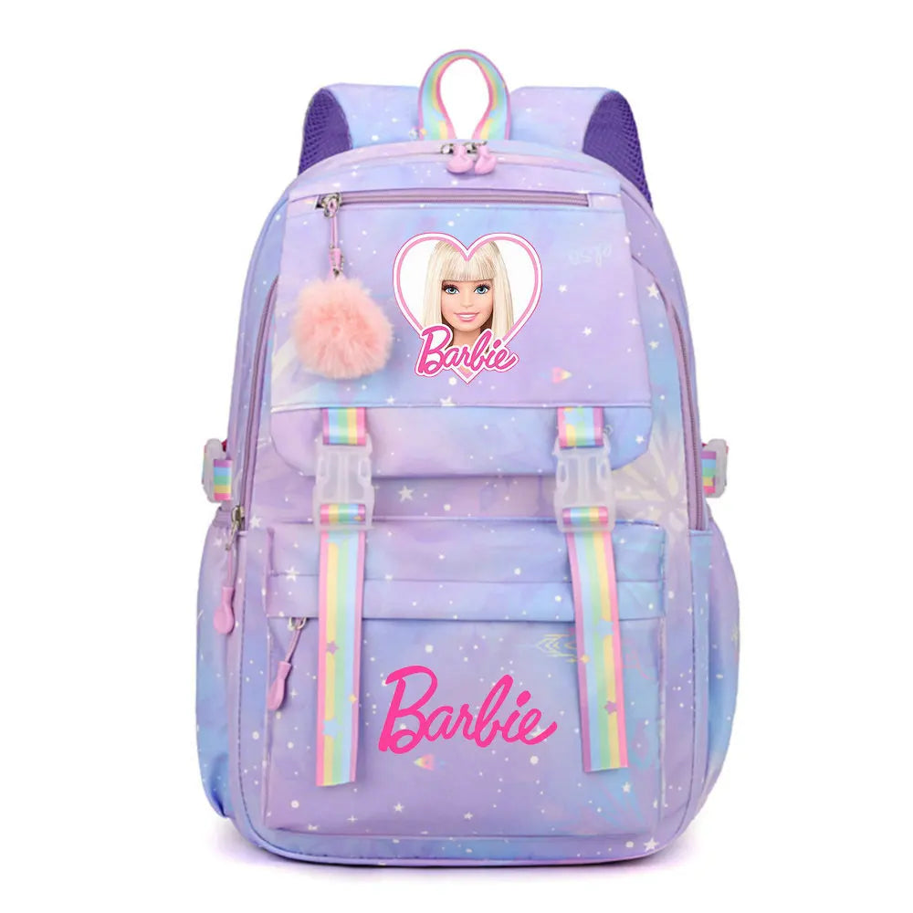 New Barbie Boy Girl Kids School Book Bags Women Bagpack Teenagers Schoolbags Canvas Travel Laptop Backpack
