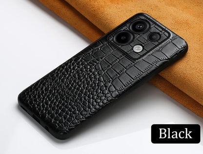 Genuine Cowhide Leather Phone Case for Xiaomi Mi 14 Ultra 13T Pro 14T Pro Poco X6 Pro Back Cover for Redmi Note 13 Pro Plus 5G