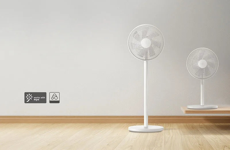 XIAOMI MIJIA Floor Fan, 7-Blade, 90° Adjustable Wide-Angle, Home Fan for Living Room, Supports Connection to MI HOME APP, Wired Fan