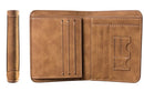 Men's Wallet Leather Billfold Slim Hipster Cowhide Credit Card/ID Holders Inserts Coin Purses Luxury Business Foldable Wallet