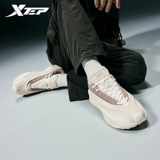 Zapatillas deportivas Xtep Star Otoño Invierno 2024 para hombre, estilo vintage, con rebote, suaves, duraderas, para entrenamiento, 876419320004