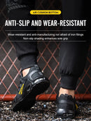 Men Rotating Button Safety Shoes Steel Toe Work Sneakers Indestructible Shoes Puncture-Proof Work Boots Air Cushion Safety Shoes