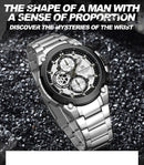 NAVIFORCE Original Watch for man 2025 New Stainless Steel Waterproof Chronograph Classic Quartz Wristwatch Brand Men Watch Gifts