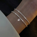 Retro 925 Sterling Silver Blue Crystal Bracelets for Women Korean Designer Hollow Adjustable Bracelets Luxury Party Jewelry Gift 