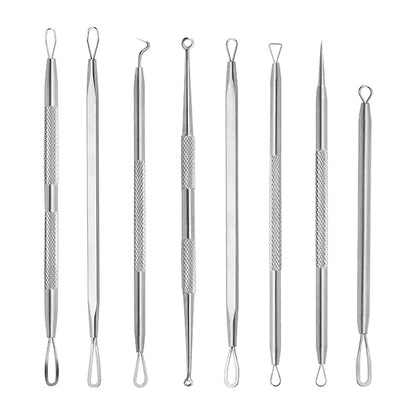 Stainless Steel Blackhead Comedone Acne Blemish Extractor Remover Face Skin Care Pore Cleaner Needles Remove Tools