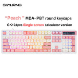 Teclado mecánico inalámbrico SKYLOONG GK104 Pro de tamaño completo con 3 modos, pantalla 2.0, 3 perillas, interruptor silencioso intercambiable en caliente, teclas PBT