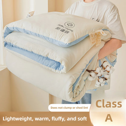 100% Cotton Filled Super Soft Autumn Winter Quilt Lightweight Fluffy Warm Duvets Core Grade A Comfort Quilted Double Comforter