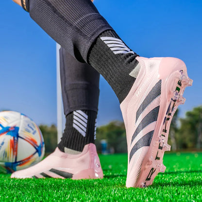 New TF/FG Men Soccer Shoes Original Futsal Society Football Field Boot Match Cleats Resistant Football Shoes Grass Training Turf