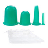 4-Piece Set Silicone Vacuum Cupping Set Cupping Cups Cans Suction Cup Therapy Back Body Detox Massage Anti Cellulite