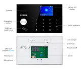FUERS WIFI GSM Alarm System Wireless Home Burglar Security Alarm System Tuya APP Control Siren Motion Detector PIR Smoke Sensor
