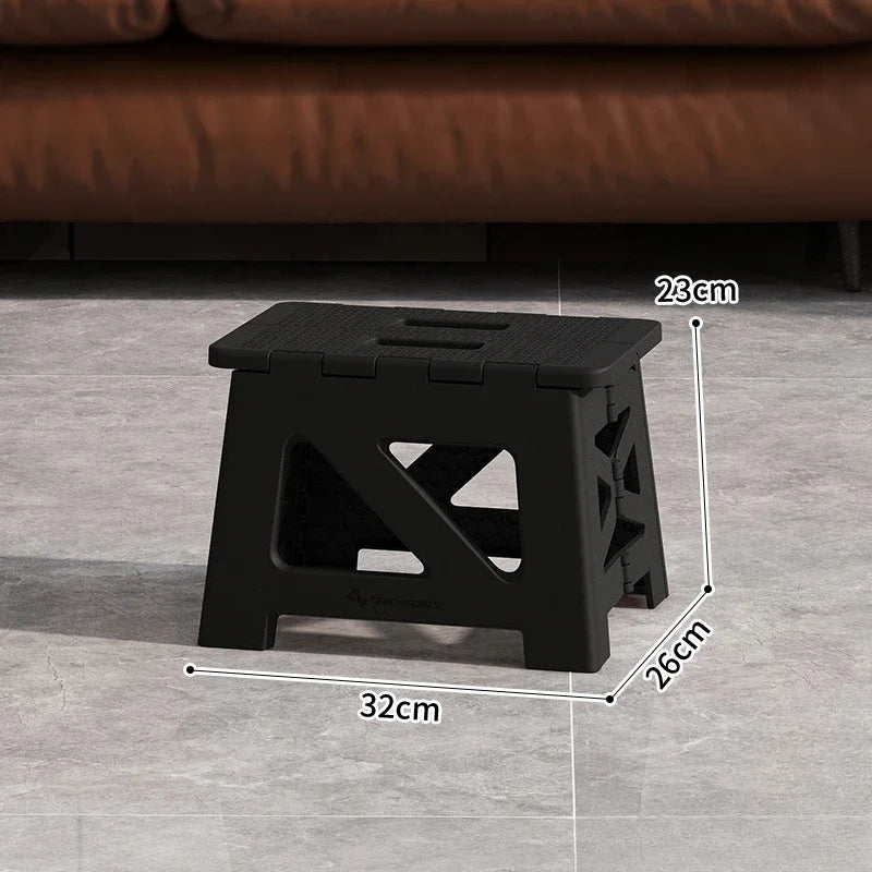 Folding Stool Household Lightweight Leisure Fishing Stool Children Utility Small Bench Outdoors Portable Non-Slip Plastic Chair