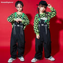 Boys Hip Hop Loose Overalls Girls K-pop Cargo Pants Kids Dungaree Joggers Children Jumpsuit Street Dance Romper Teen Streetwear