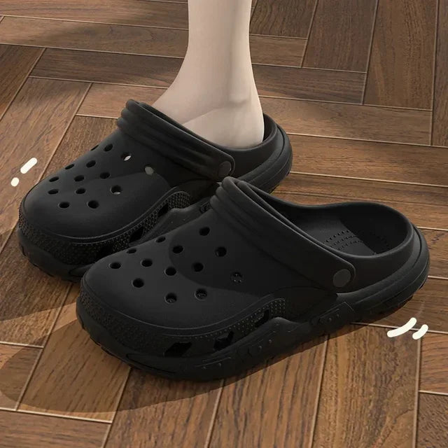 Sandalias de verano 2024 con agujeros, informales, de suela suave, para mujer, para exteriores, playa, jardín 