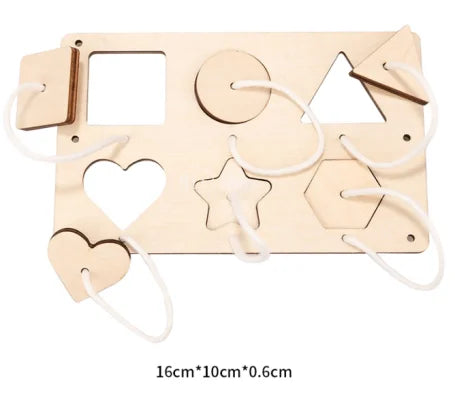 Kindergarten Montessori Wooden Busy Board Castle Gear Crocodile Zippers Geometric Jigsaw Puzzles Montessori Toy Educational Toys