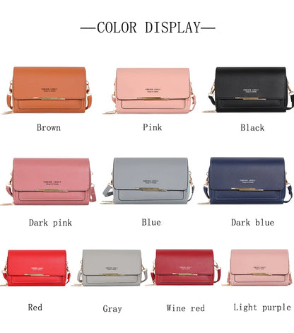Nuevos bolsos de piel sintética para mujer, multifuncionales, de gran capacidad, tipo bandolera, a la moda, para teléfono