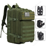 QT&amp;QY 45L Man Tactical Backpacks HkingTraveling Bags Survival Outdoor 3P Assault Pack EDC Molle Pack for Trekking Hunting Bag