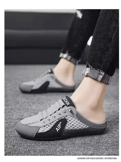 2025 Summer New Half Carrier Men's Shoes Soft Sole Casual Comfortable Sneakers Men's Slip-on Beanie Shoes sneakers for men