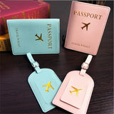 Women Men PU Leather Luggage Tag Suitcase Identifier Label Baggage Boarding Bag Tag Name ID Address Holder Travel Accessories