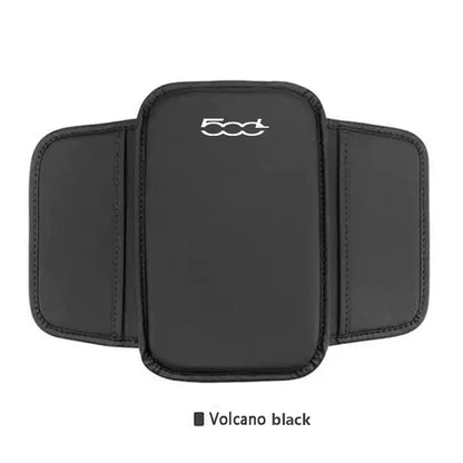 For Fiat 500 500C 500S 500X Abarth Car Accessories Center Console Arm Rest Protector Leather Car Armrest Box Pad Storage Pocket