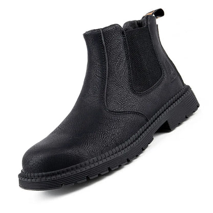 Latest 2023 Waterproof Men Leather Boots Steel Toe Cap Safety Work Shoes Anti Smashing Indestructible Construction Welding Boots