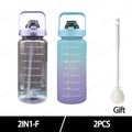 2025 Spring/Summer 2L Large Capacity Outdoor Plastic Bouncing Straw Sports Water Bottle Leak-proof Portable Refill Cups