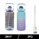 2025 Spring/Summer 2L Large Capacity Outdoor Plastic Bouncing Straw Sports Water Bottle Leak-proof Portable Refill Cups