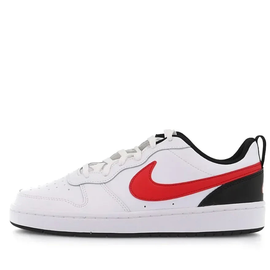 Nike Court Borough Low-Top Kids's Sneakers Couro Sintético Clássico Estilo Retro Antiderrapante Amortecedor Resistente ao Desgaste