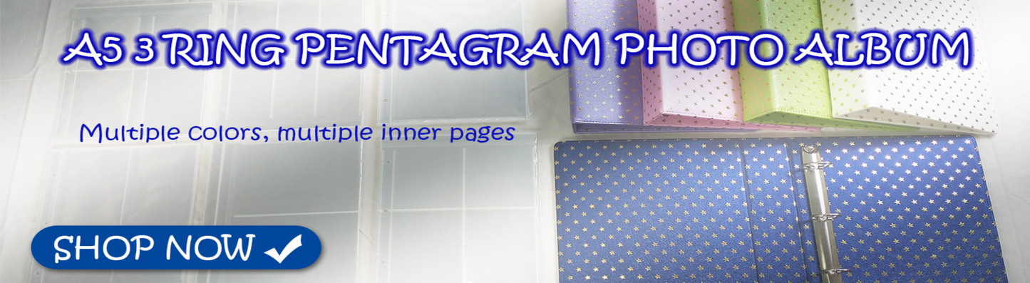 PLRBOK A4 Clear 10 Pcs Photo Album Refill Pages File Protector 4 Hole 6×4 10×15 4 Ring Binder Photocards Postcard Card Notebook