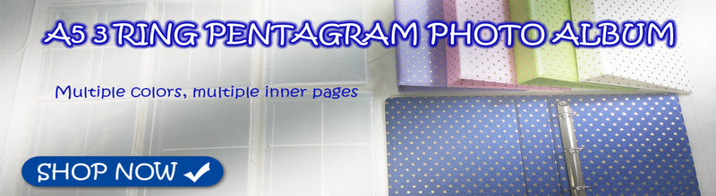 PLRBOK A4 Clear 10 Pcs Photo Album Refill Pages File Protector 4 Hole 6×4 10×15 4 Ring Binder Photocards Postcard Card Notebook