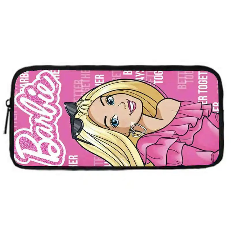 Mochila escolar infantil con diseño de Barbie y bolsas para el almuerzo y lápices para guardería, el mejor regalo para niños y niñas.