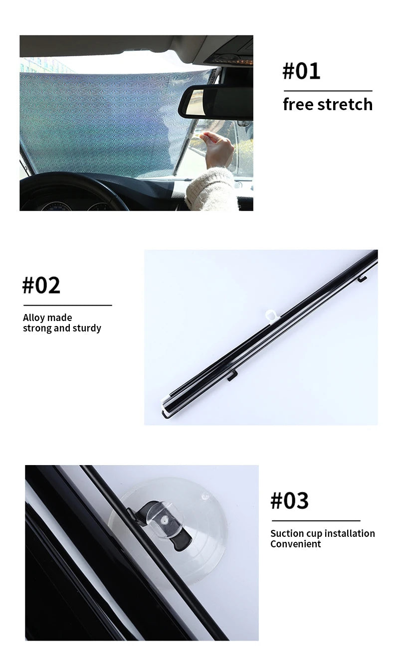 Sunshade Roller blinds Curtains Blackout Curtain Suction Cup Punch-free Retractable Window Kitchen Roller Curtains for Bedroom