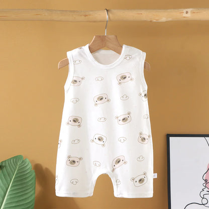 New 2025 Soft and Lightweight Cotton Baby Crawling Clothes for Boys Girls Aged 1-20 Months Children Romper Kids Homewear