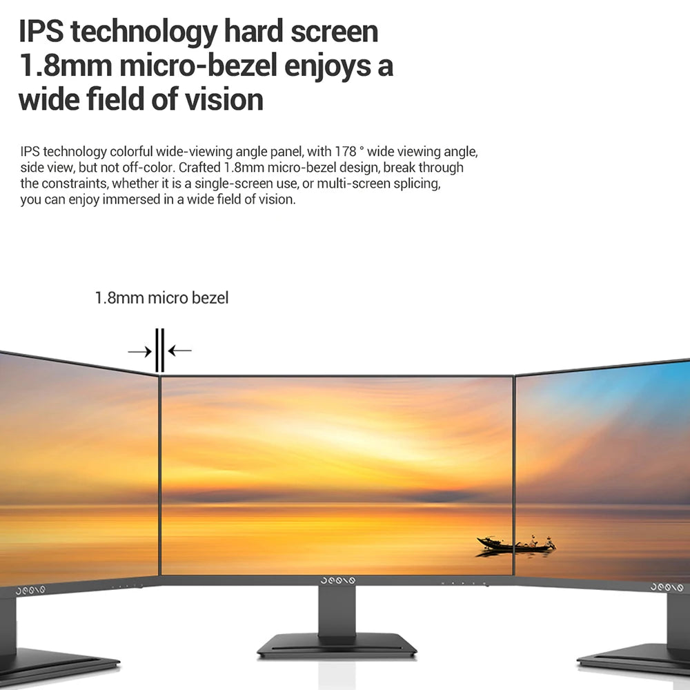27inch LCD Monitor 1080P FHD 75Hz, Blu-ray Filtered Screen HDR 10 178°Wide Viewing Angle, Mobile Phone Bracket for Office Game
