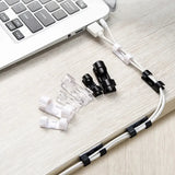 1/100Pcs Cable Clips Self-Adhesive Cable Organizer Cord Management System Cord Holder for Wire Management Desk Car Office Home