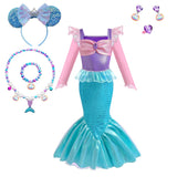 Children's Mermaid Cosplay Costume Girls' Role Play Costume Carnival Halloween Birthday Party Costume Summer Princess Dress