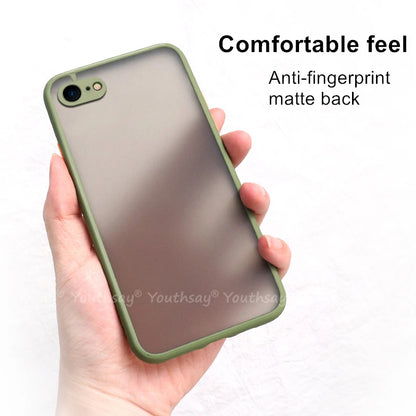 Funda para iPhone SE 2022, funda para iPhone SE 3, 2022, 2020, 8, 7 Plus, funda de silicona mate translúcida de goma para iPhone SE 2022.