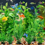 Fish Tank Accessories Green Plants 10pcs Green Fish Tank Decorations Aquarium Artificial Plastic Plants Decor Plastic Plants