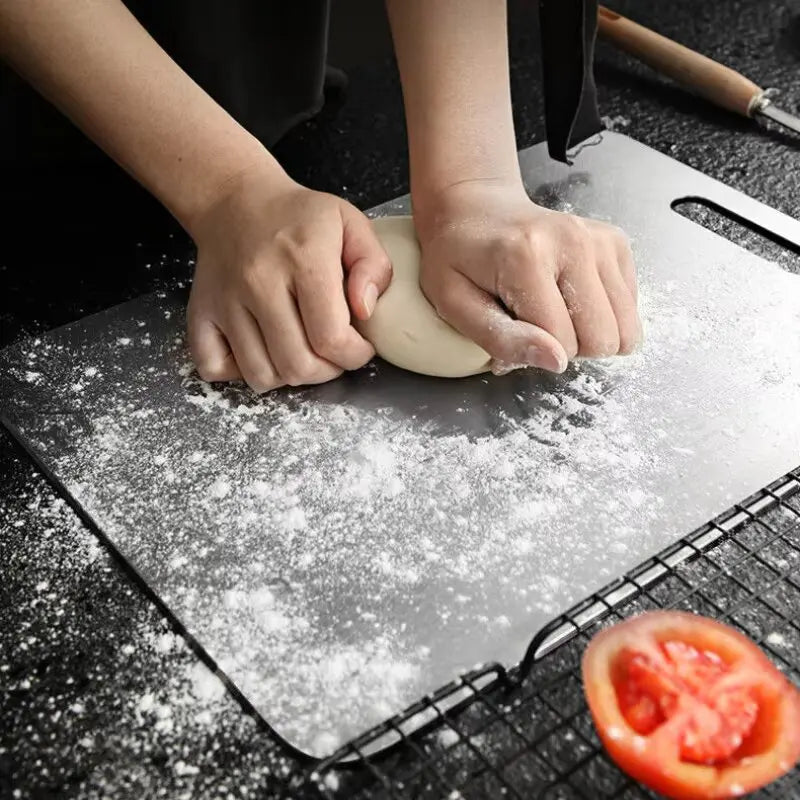 Stainless Steel Thickened Cutting Board Antibacterial Mildew-proof Kneading Dough Board Kitchen Fruit vegetable Cutting Board