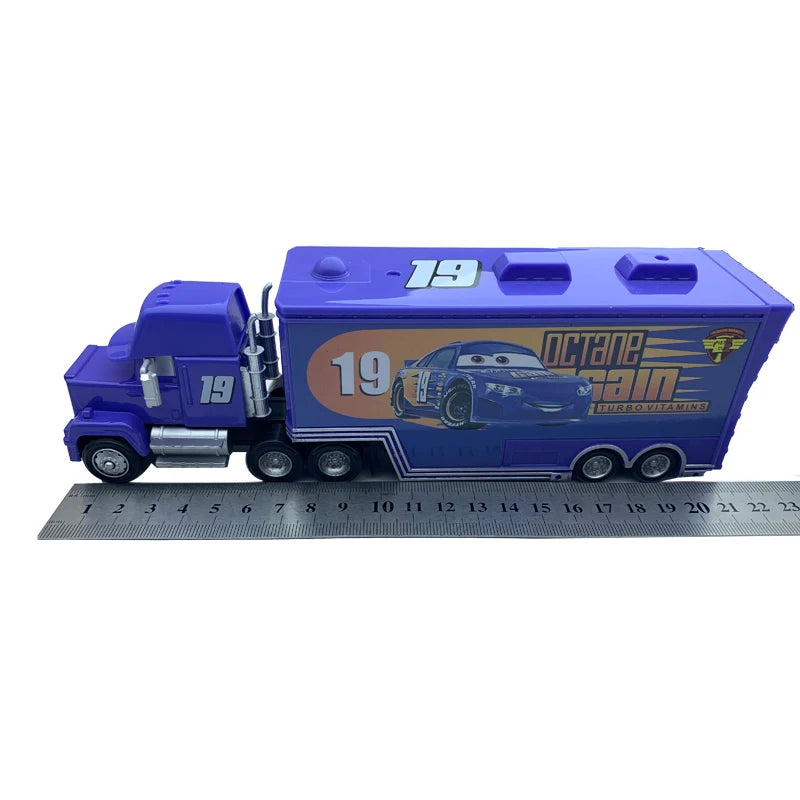 Disney Pixar Cars 2 3 Toys Lightning McQueen Truck Jackson Storm Uncle Mack 1:55 Diecast lorry trailer Model Child kids Gift