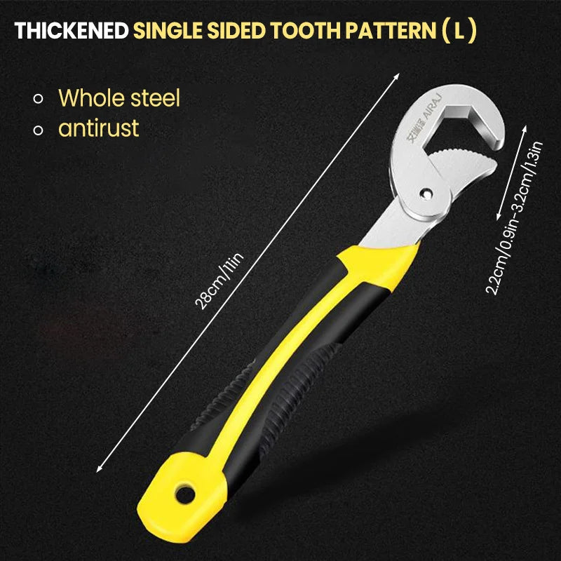 AIRAJ Universal Wrench Multifunctional Opening Wrench Adjustable Ratchet Spanner Hand Repair Tools