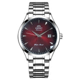 Orient Automatic Men's Watch, Black Dial Stainless Steel Band, Water Resistant Classic Business Wristwatch with Date Display