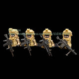 Military Special Forces Action Figure Building Blocks Ghillie Suit Weapons Sniper SWAT Ghost KSK Police Bandit Boy Toy Gift F029