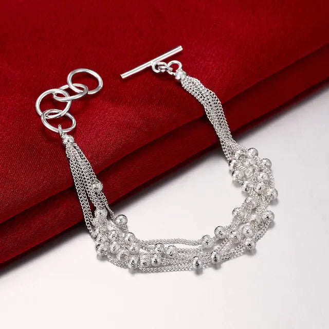 925 Sterling Silver Chain Bracelets for Men Women Braided Rope Male Fashion Jewelry High Quality New 4mm 