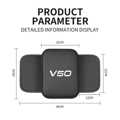 Leather Car Armrest Box Pad Central Arm Rest Storage Pocket Protective Cover For Volvo V50 Car Accessories Interior Supplies